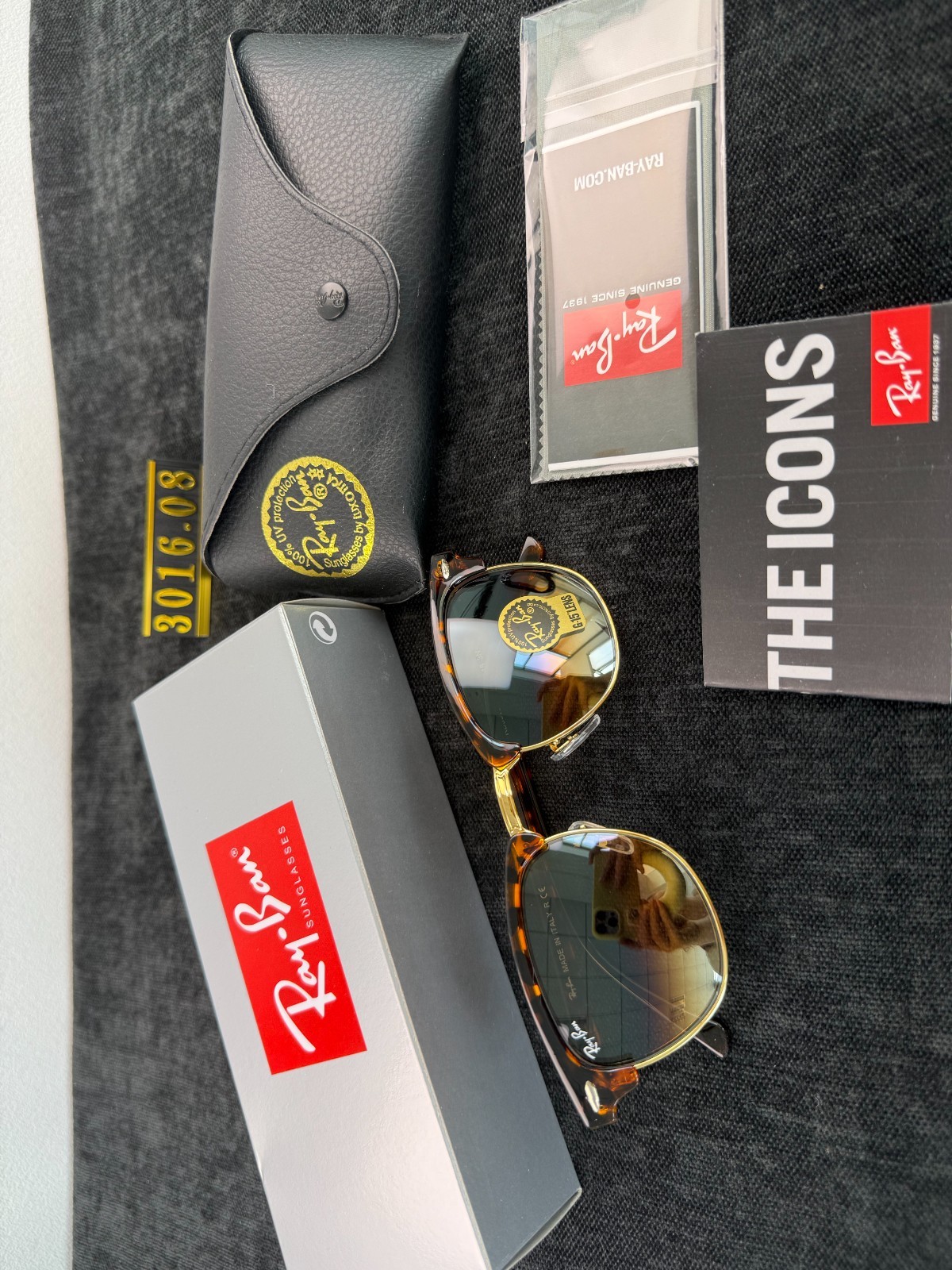 Ray-Ban RB3016 Tortoiseshell Frame Gradient brown Lens Sunglasses