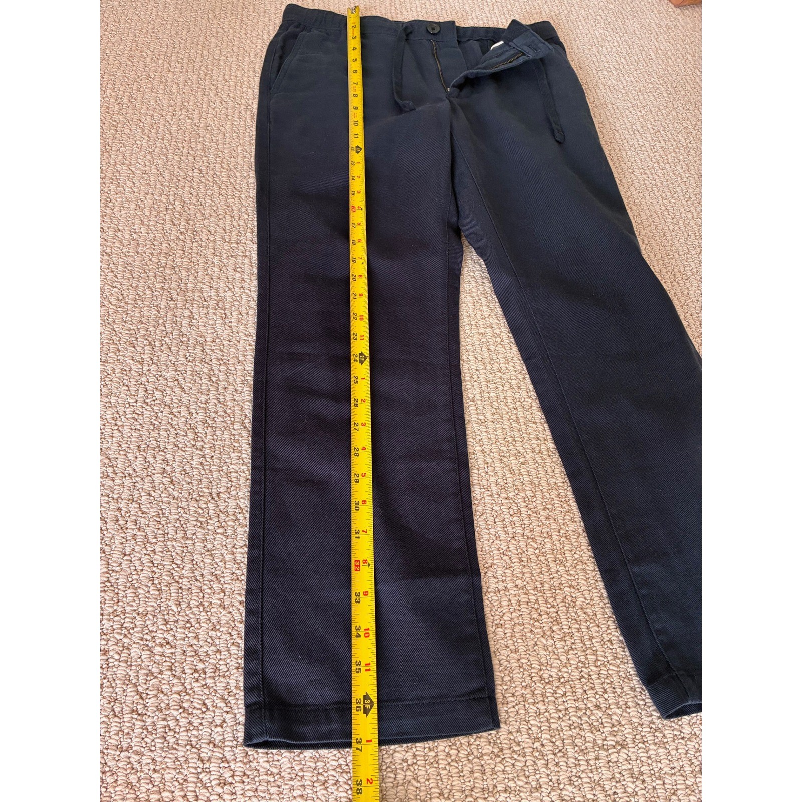 Old Navy Weekender Pant Classic Navy Straight Leg Drawstring Size S 421916-01