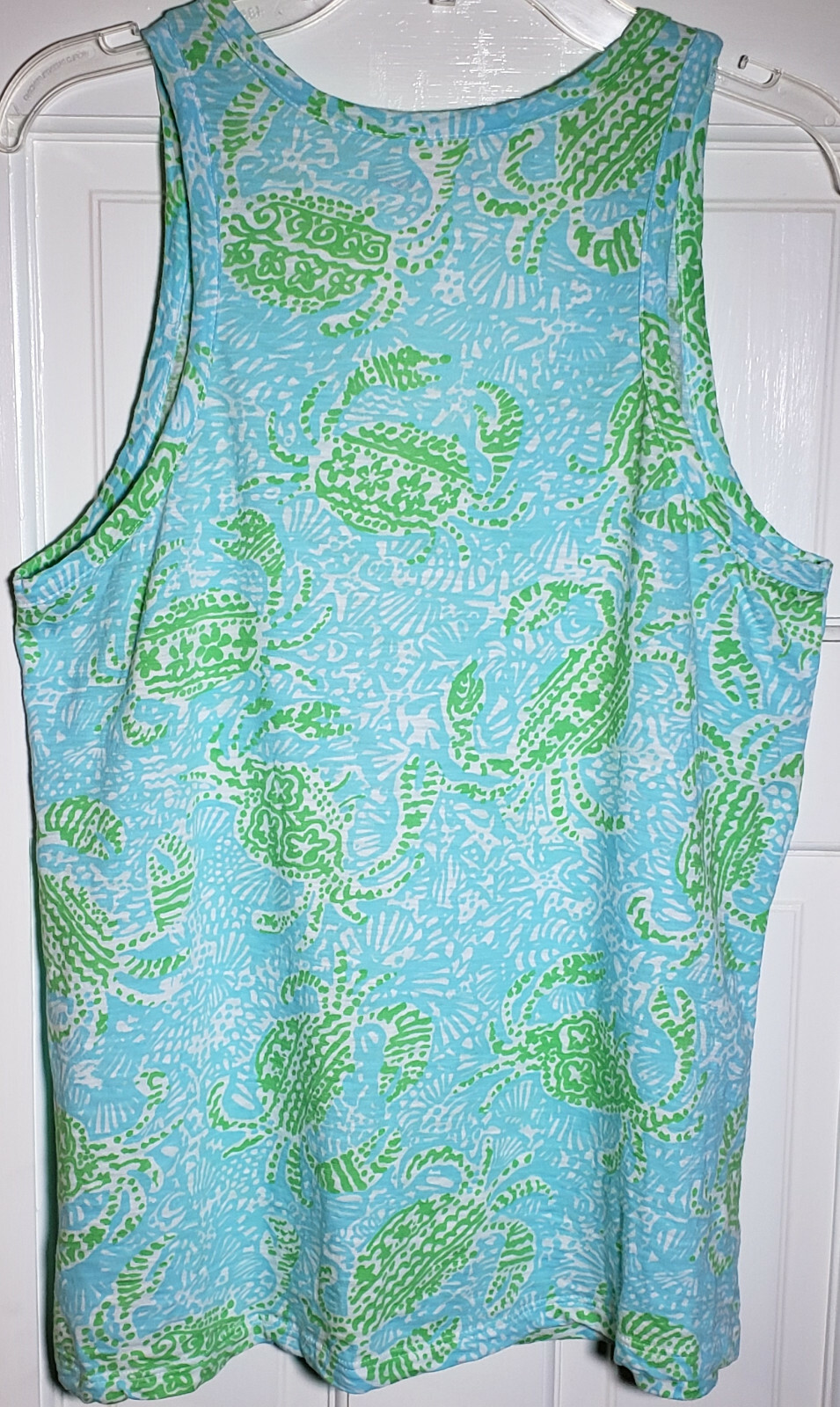 Lilly Pulitzer Size Small Hartley Tank Top Get Crackin Multi Color Blue Green
