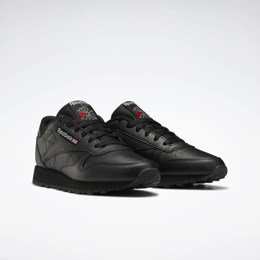 Reebok Classic Leather Black Black Mens Shoes Sneakers Sizes 7.5 – 13