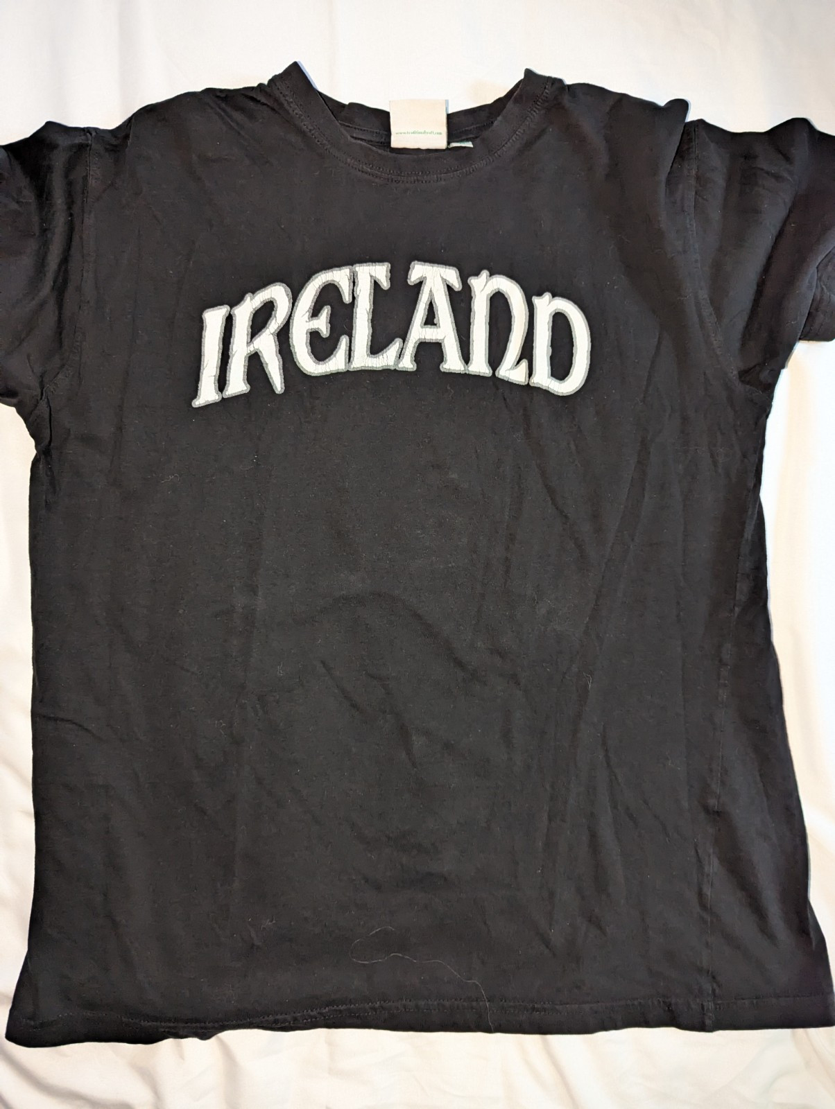 Traditional Craftwear Men’s Large Ireland Celtic Cross Black Short Sleeve Tshirt
