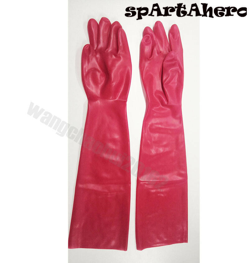 100% Latex Pure Latex 3D Moudl Opera Long Gloves Rubber Moulded Seamless