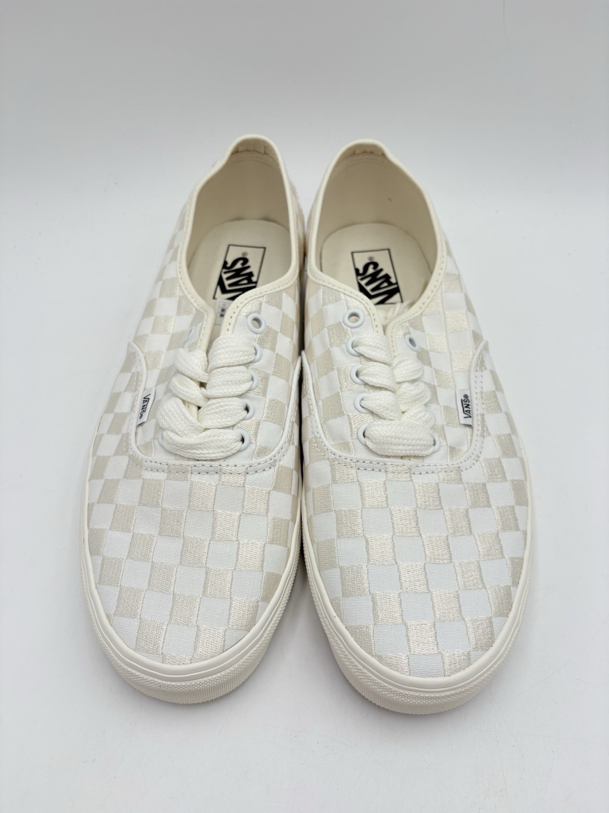 Vans Men’s Authentic Size 9 Embroidered Checkerboard White |VN0009PVCJD|