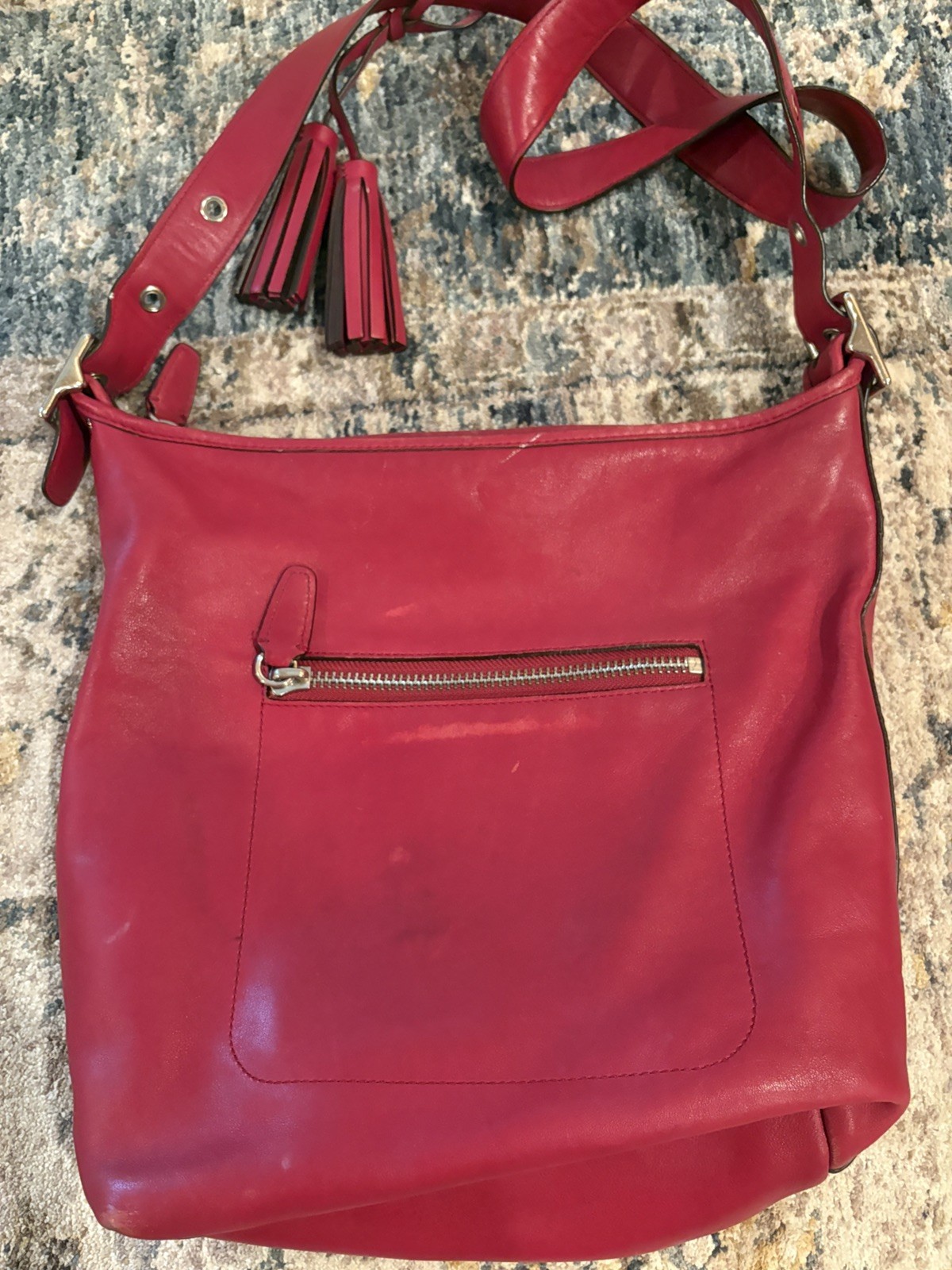 Coach Legacy Duffle 19889 Red Leather Crossbody Shoulder Bag Y2K