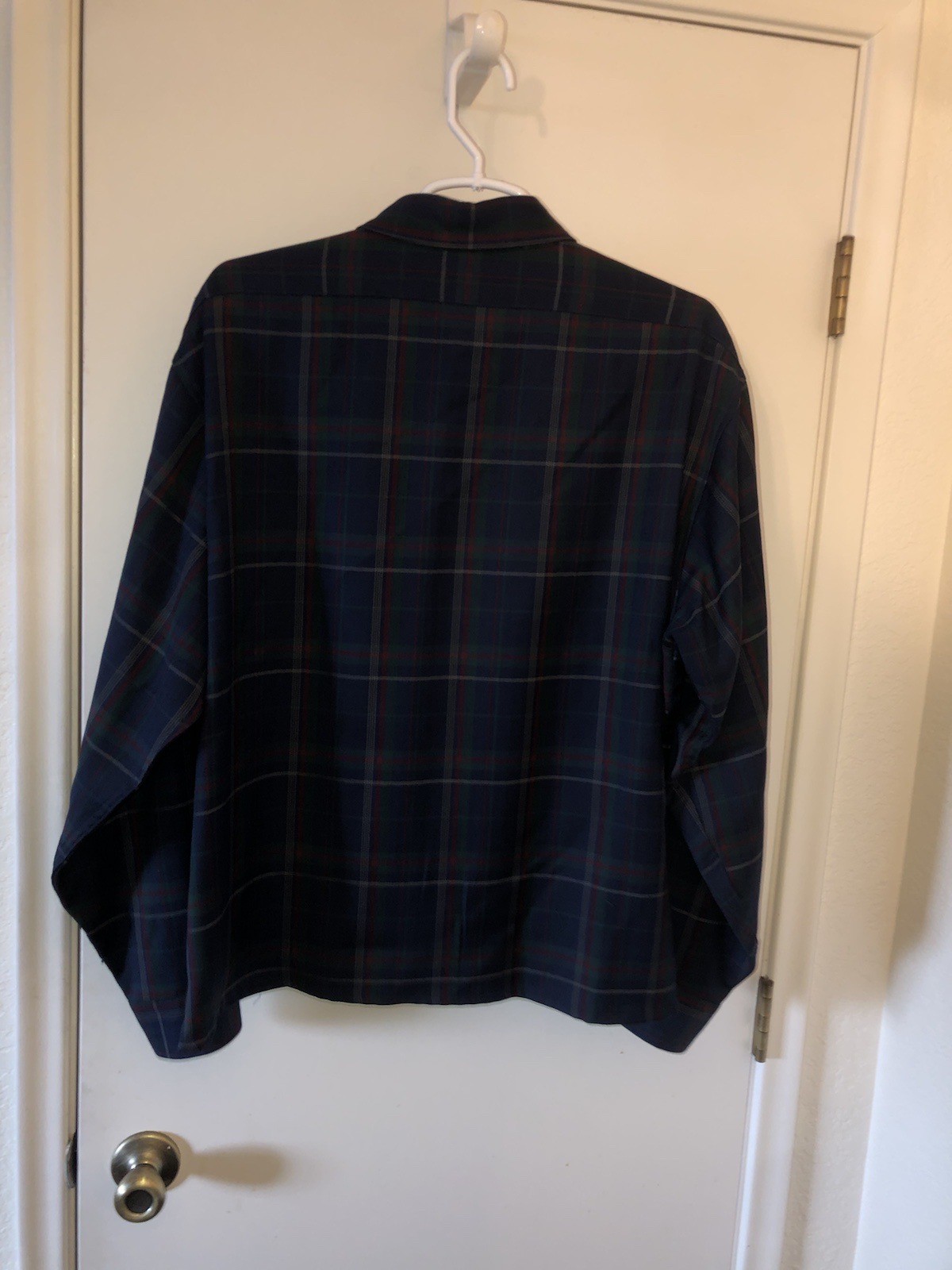 Vintage Sir Pendleton Wool Herringbone Plaid Button Down Flannel Shirt Men’s L