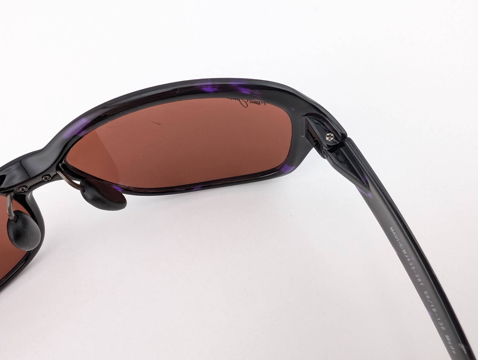 Maui Jim Sunglasses, Koki Beach MJ433-28T Purple Tort, 56-16-130, Plastic, Japan