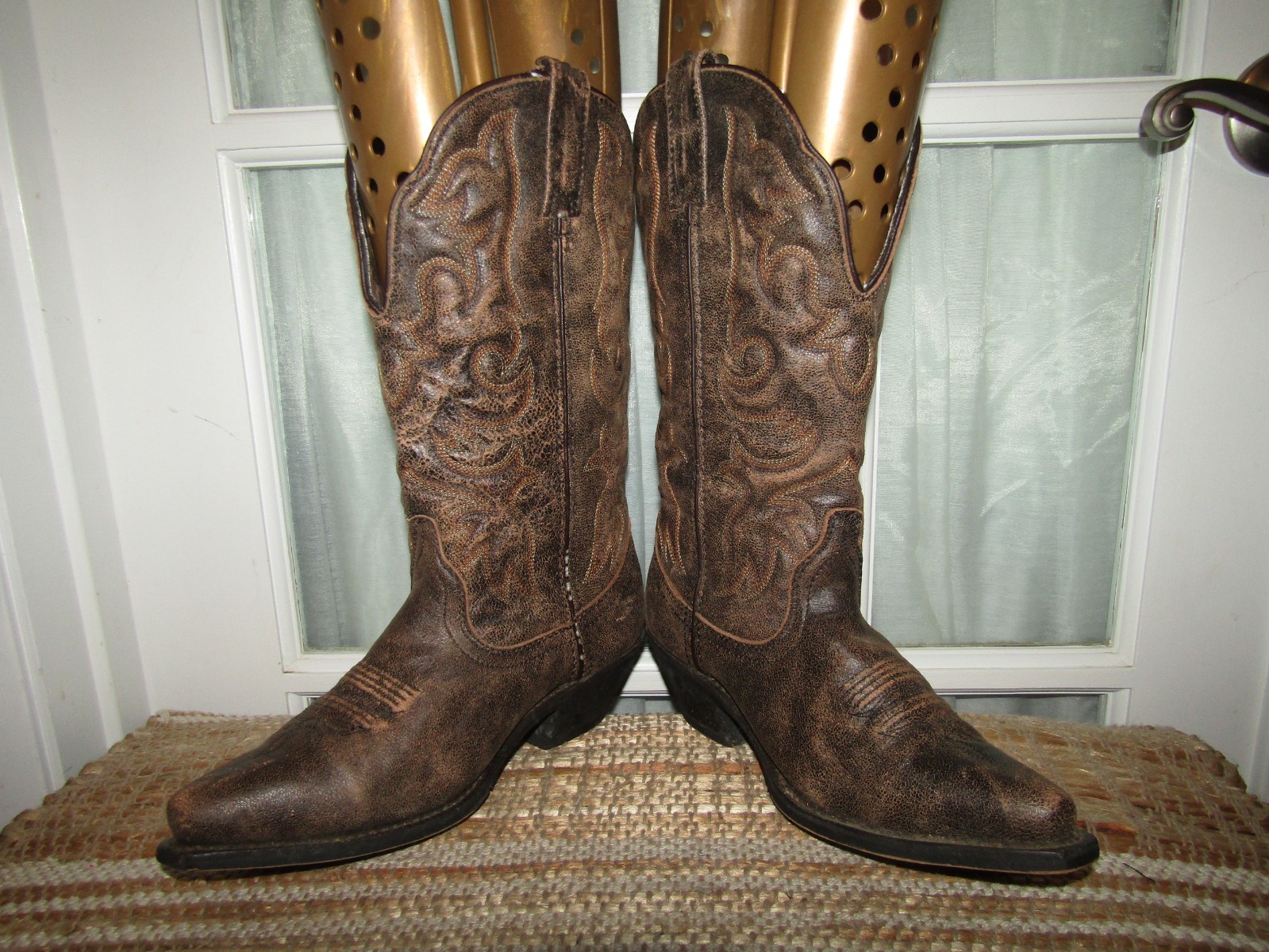 Laredo Women’s Access Brown Leather Cowboy Boots 51079 Size 7.5 M