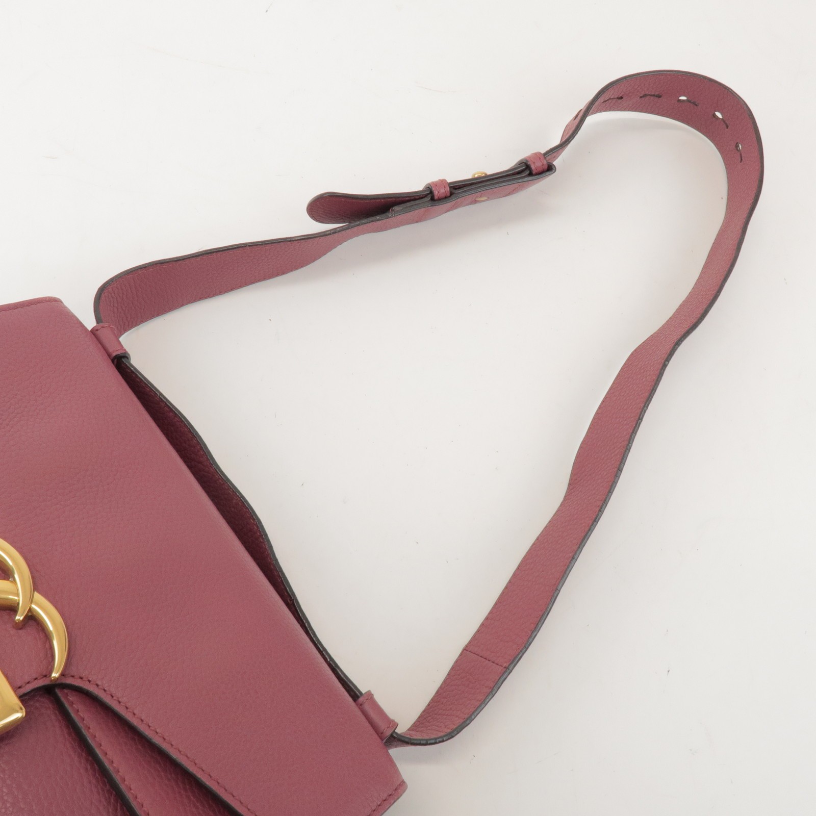 GUCCI GG Marmont Leather Shoulder Bag Rose Pink 401173 Authentic Used F/S