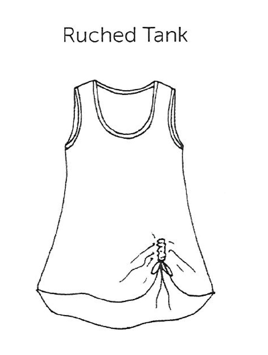 FLAX Designs Linen Tank L NWT MILK HYDRANGEA
