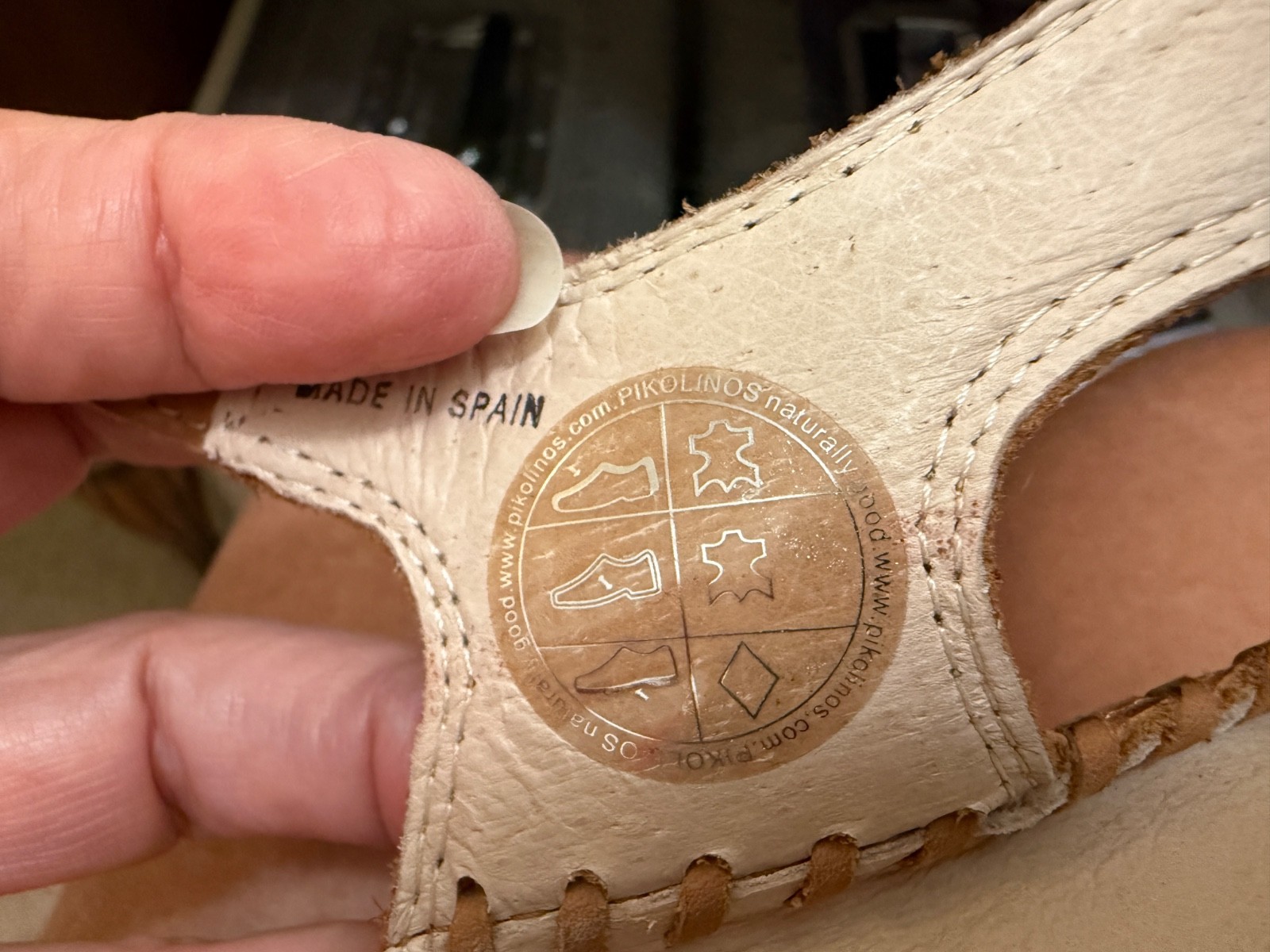 NWOB * Pikolinos Cadaqués Flat Closed Toe Buckle Heel Strap Sandals 39 / 8.5