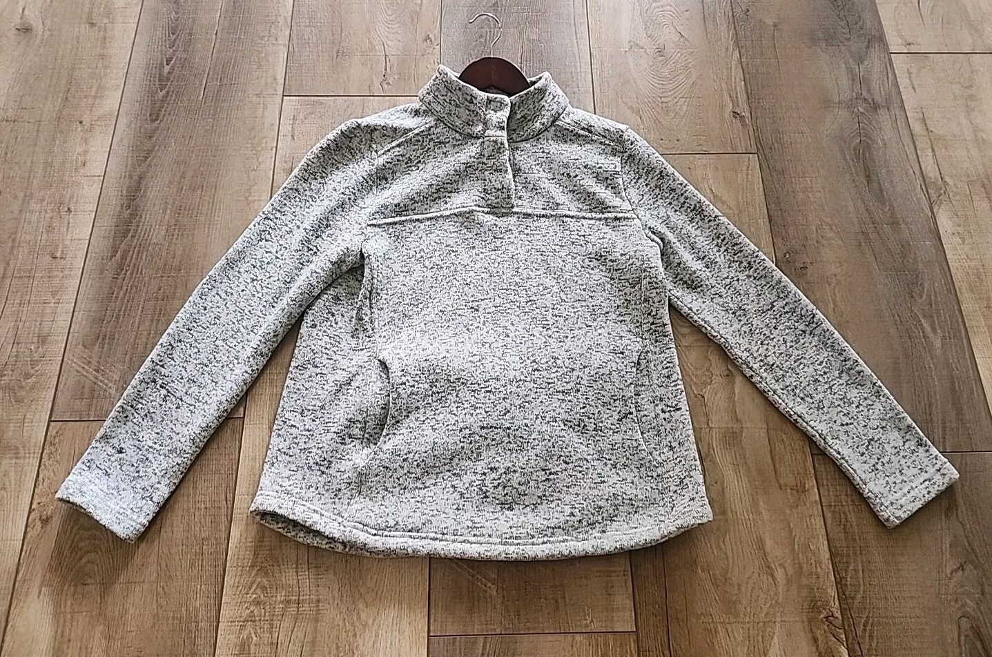 Freedom Trail By Kyodan Pullover Sweatshirt Women Size L Gray Marbled Thread