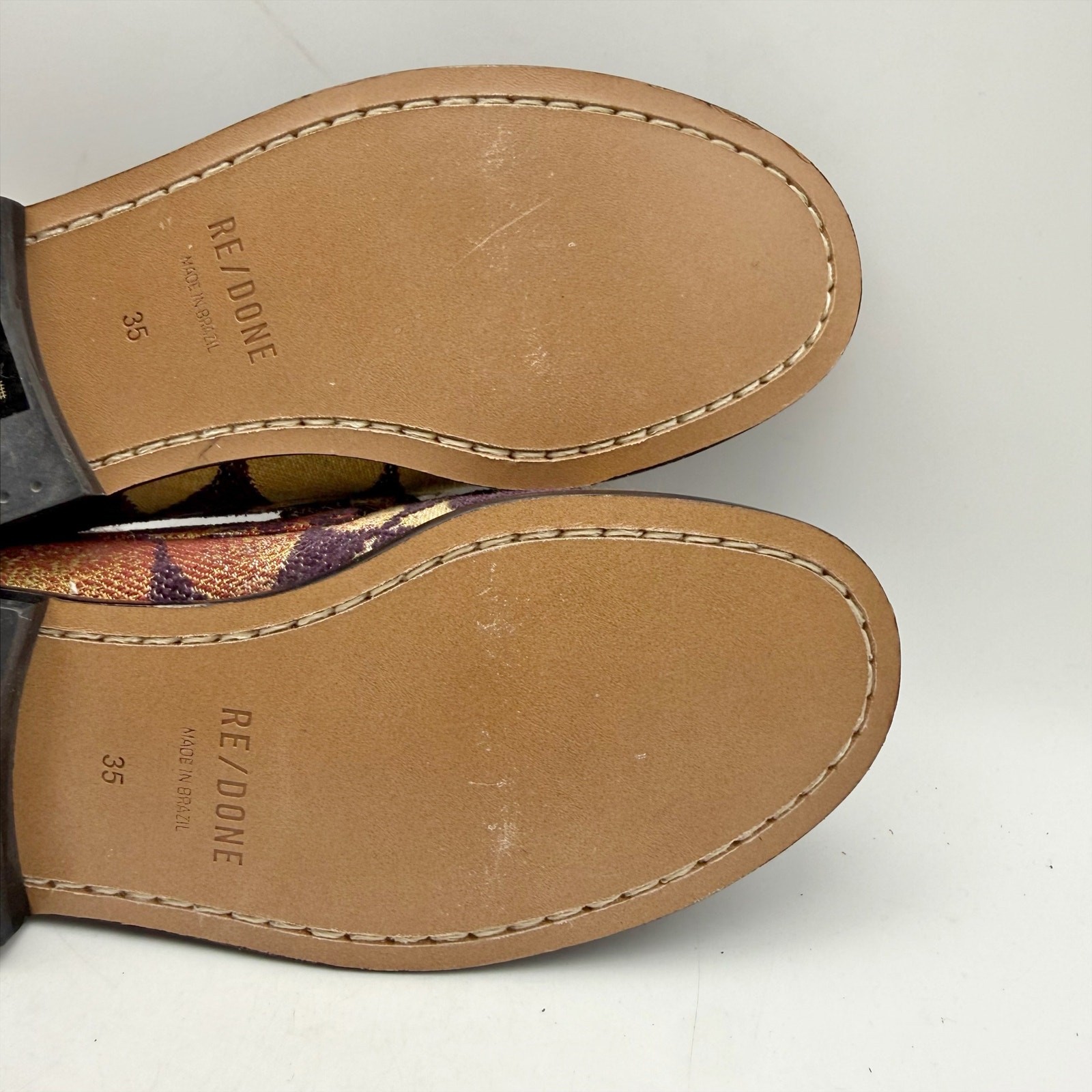 RE/DONE Womens 90s Pop-Print Loafers EU 35 US 5 Multi-color EUC