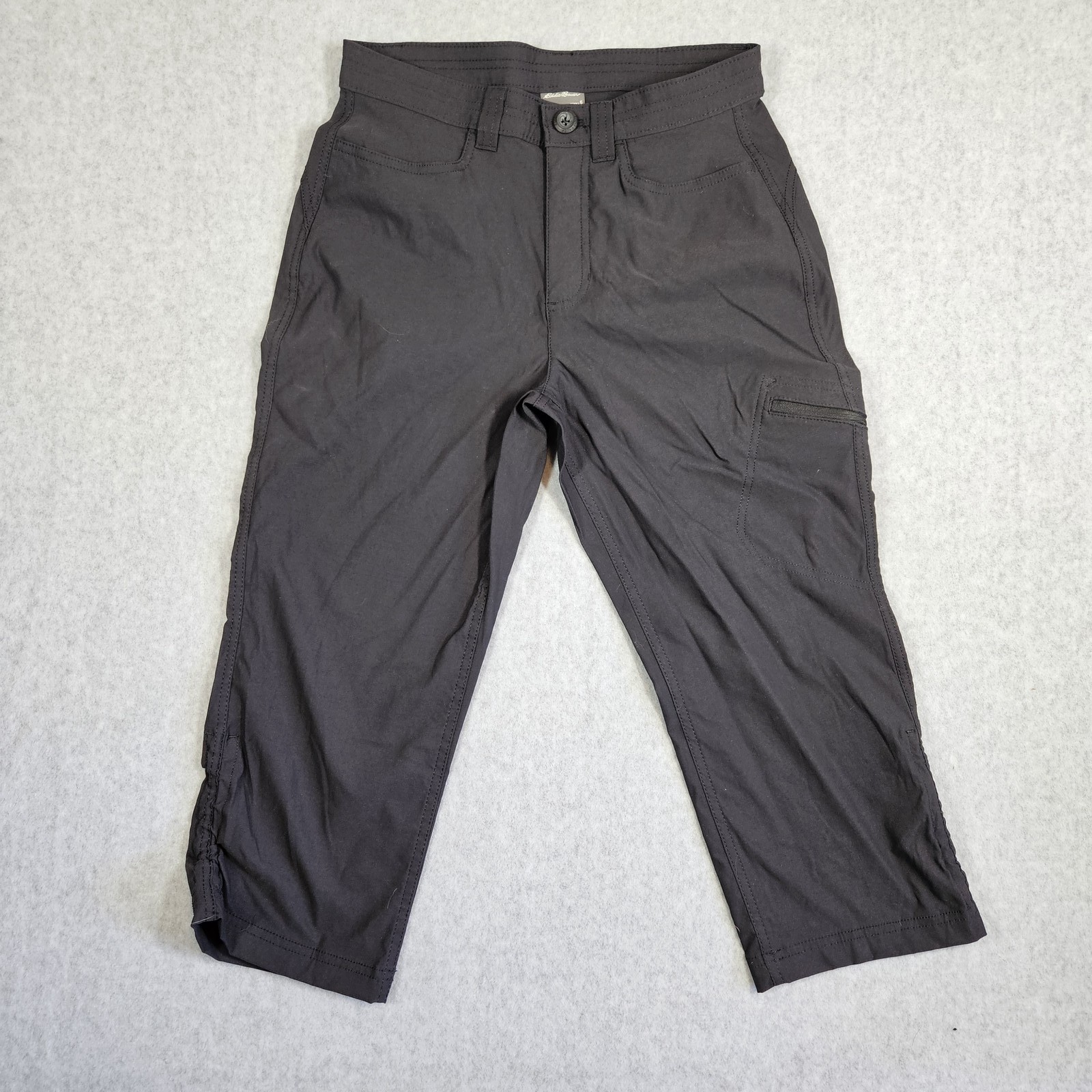 Eddie Bauer Women’s Rainier Capris Pants Size 6 Black Outdoor Hiking Travel