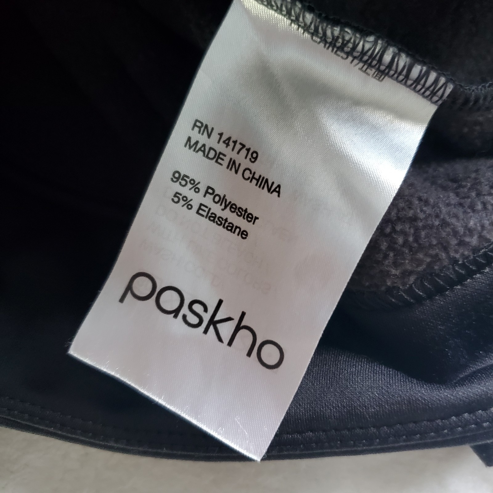 Paskho Women’s Large Black Zip Up Jacket Long Sleeve Fleece Lined Coat Full Zip