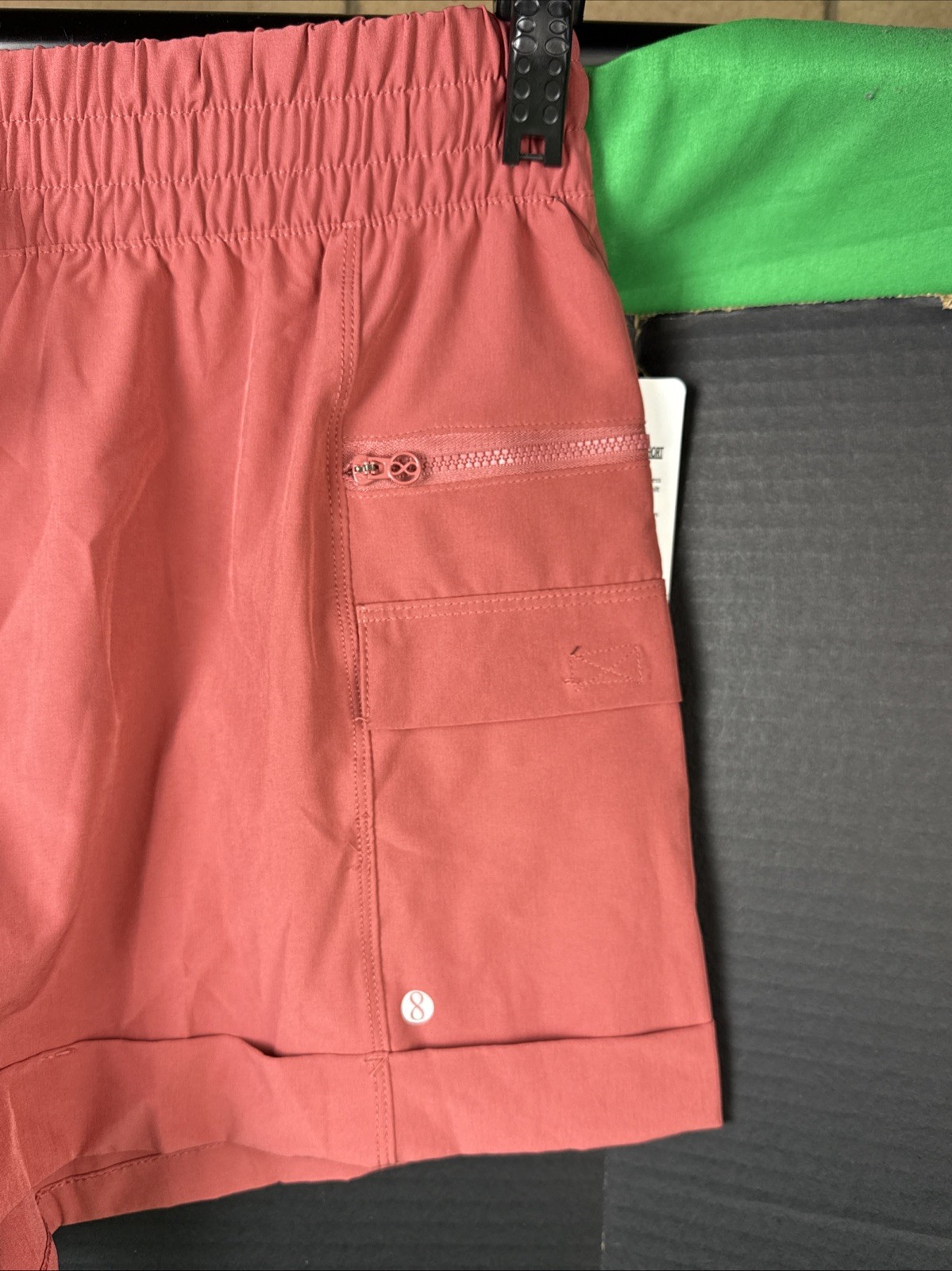 Layer 8 Woven Utility Pocket Shorts Size L Marsala