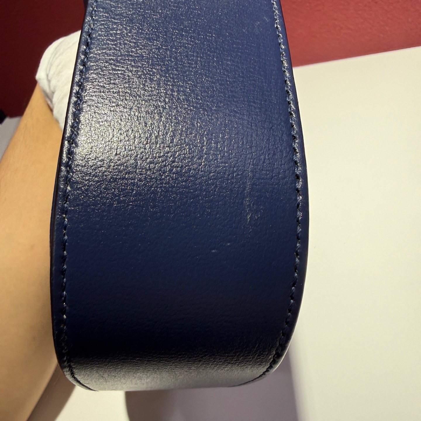 Gucci Pre-Owned Authentic Saddle Bag Navy 20.5*5*14.5 cm