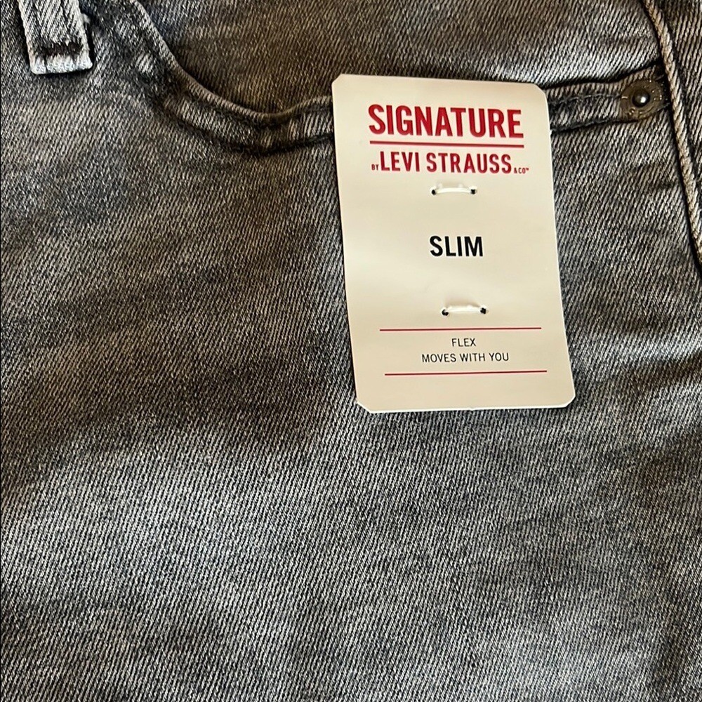Signature by Levi Strauss Slim Gray Jeans 32X34