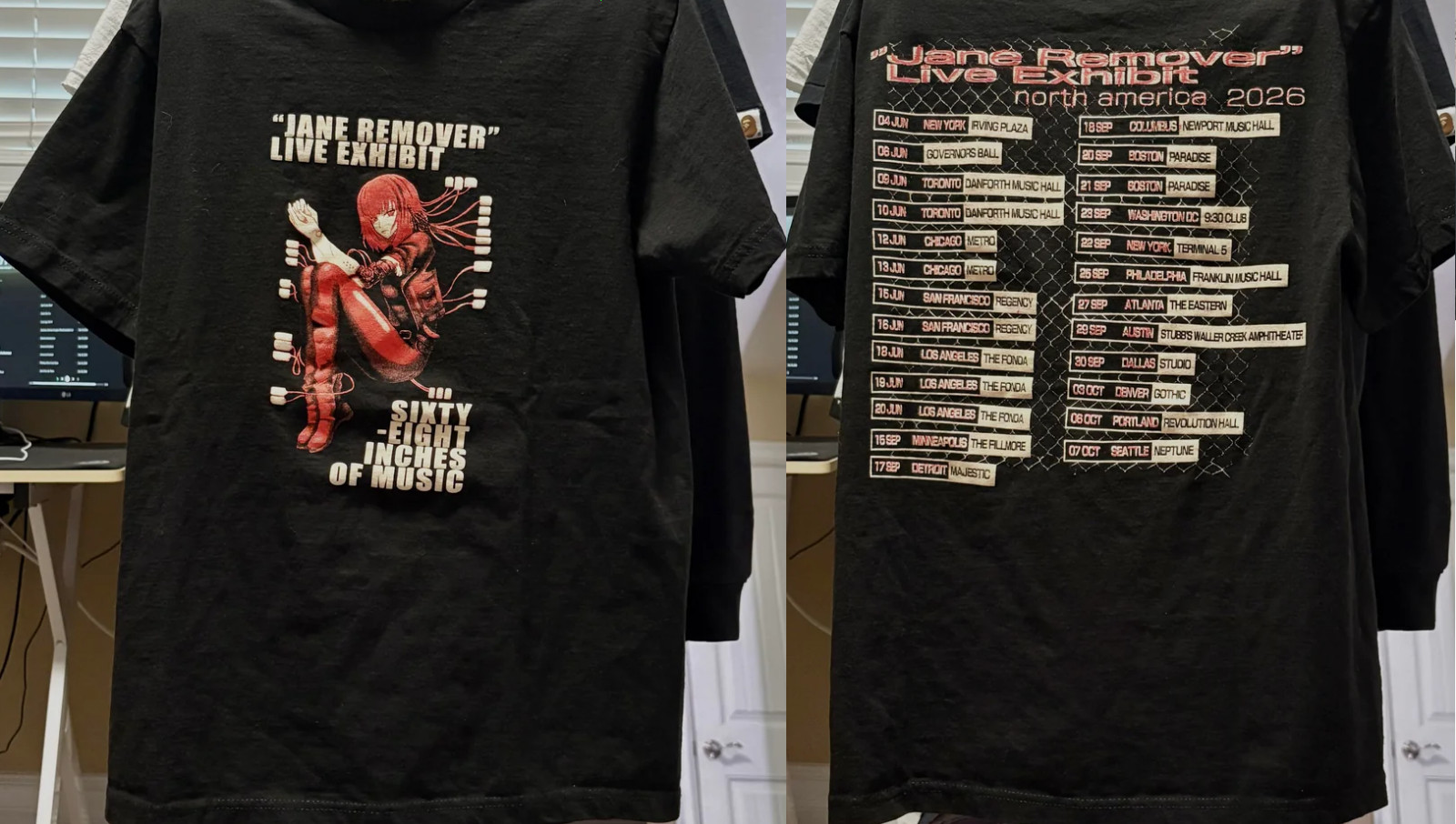 Jane Remover Live Exhibit Tour 2026 Routing Graphic Multicolor Unisex T Shirt