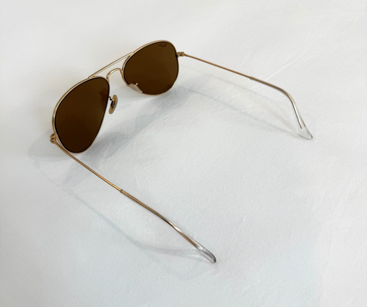 Ray-Ban Aviator RB3025 112/93 Matte Gold Brown Mirror Sunglasses 55[]14 3N