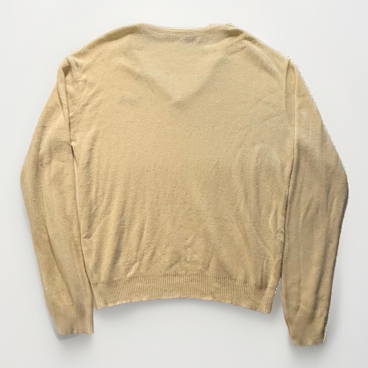 Vintage Kansas City Royals Lancer Sweater Men’s Large V-Neck Beige Pullover