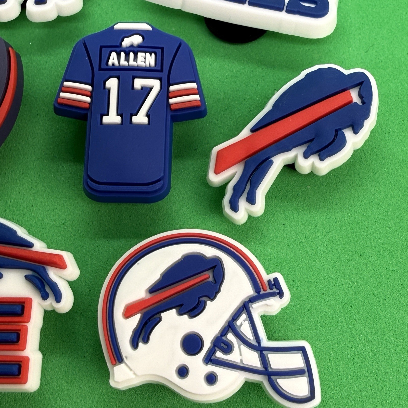 12-Pack Buffalo Bills Shoe Charms Mafia NFL Josh Allen Helmet Fan Charm