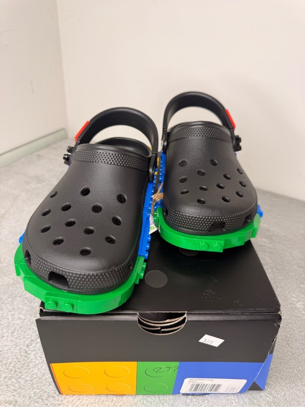 LEGO x Crocs Classic Clog Black Multi Platform NWT M7/W9 SOLD OUT RARE Lego Croc