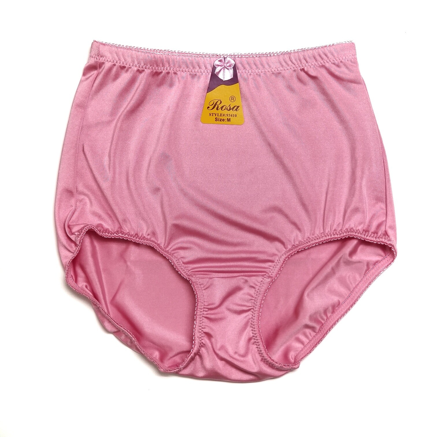 Rosa High Waist Light Tummy Control Full Coverage Satin Brief Girdle Panty