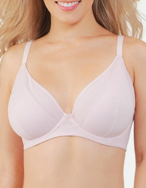 Vanity Fair Underwire T Shirt Bra 38B Breathable Luxe No Poke Wire Pink 75237
