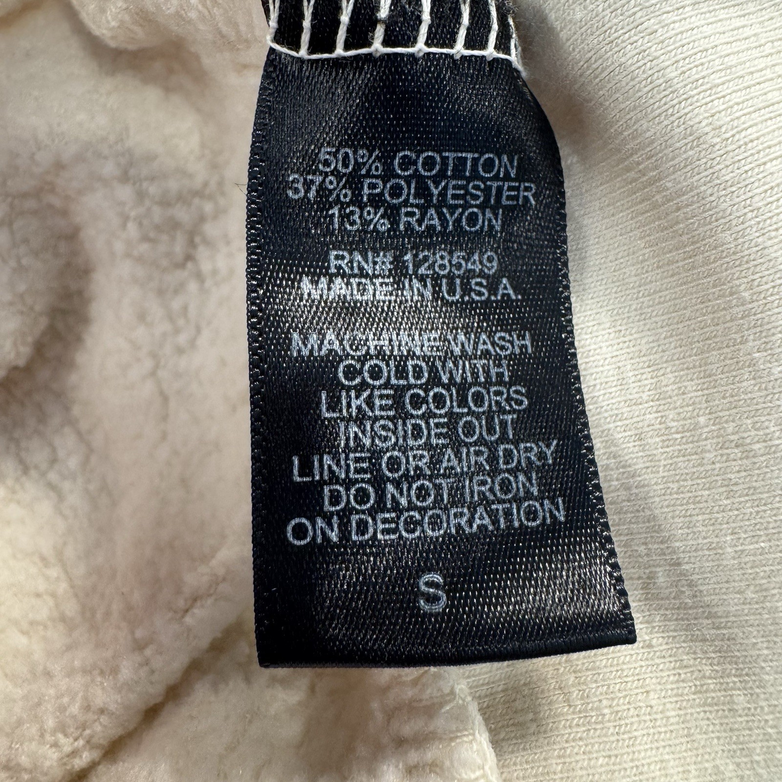 Aviator Nation 5 Stripe Crew Sweatshirt Small Blue Cream Fleece Pullover Top