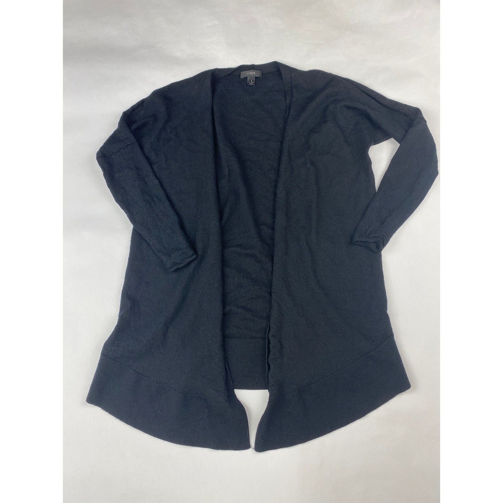 J.Crew 100% Merino Wool Open Front Cardigan Women’s Size Small Black
