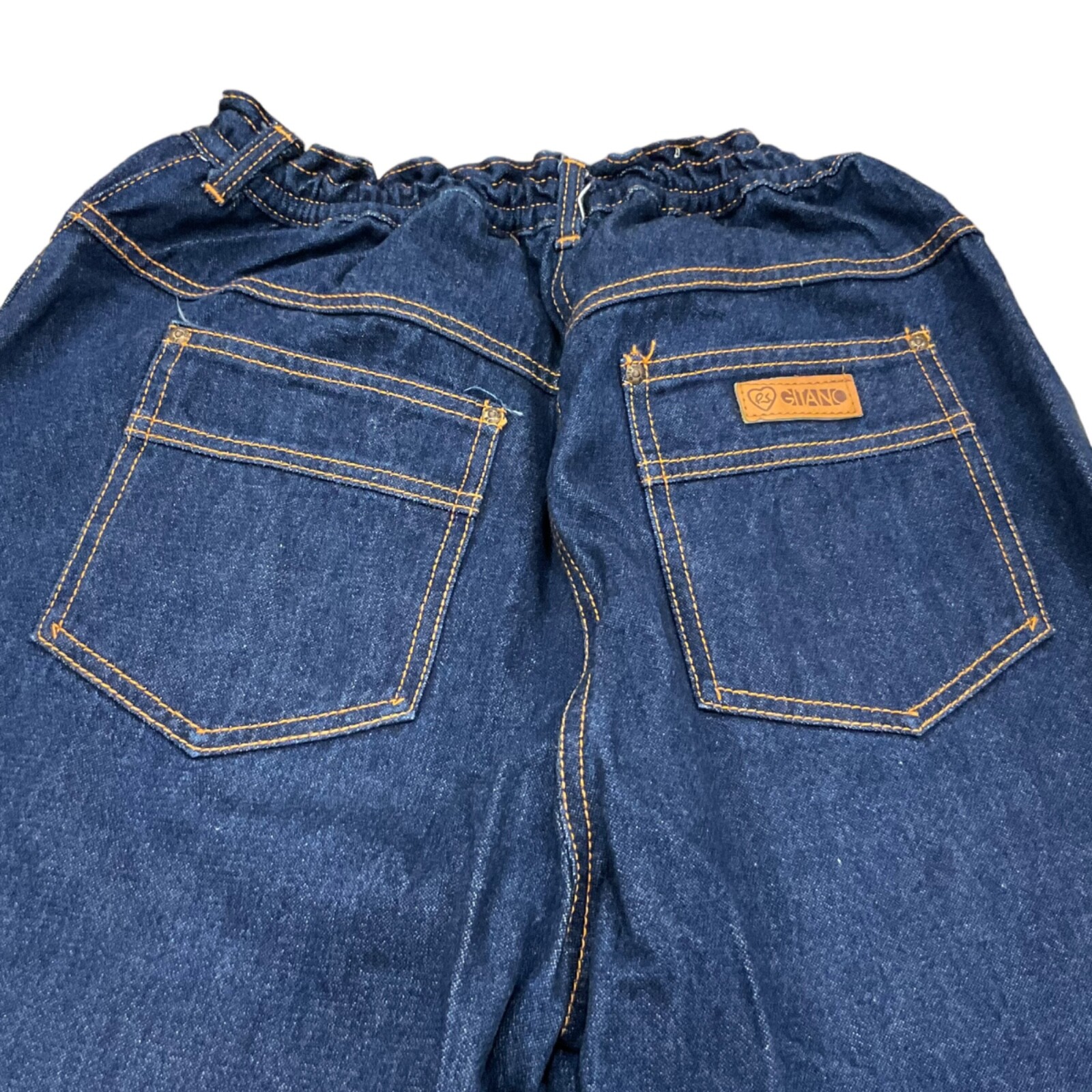 Vtg 70’s PS Gitano jeans high elastic gather waist Vtg sz 16 (24/26/28/30”W x29L