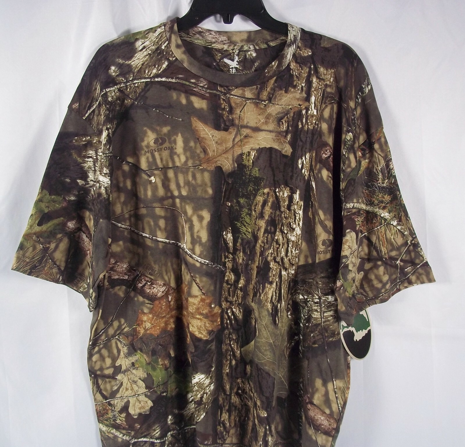 Mossy Oak Men’s 2XL Natural Camo Print T-shirt Hunting NWT