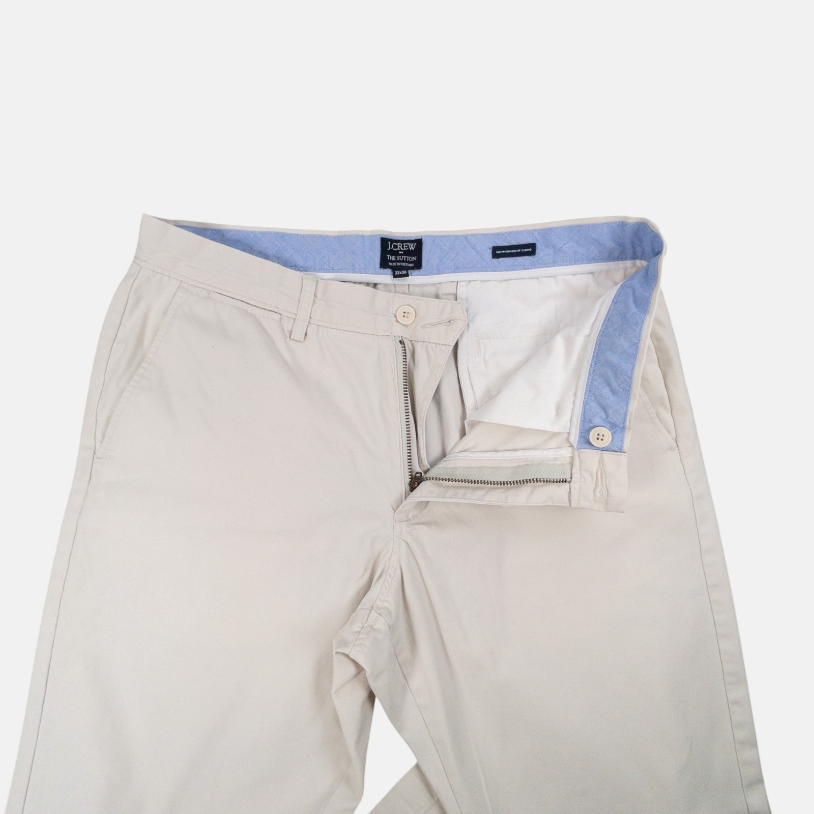 J Crew The Sutton Summerweight Chino Pants Mens 32×30 Ivory