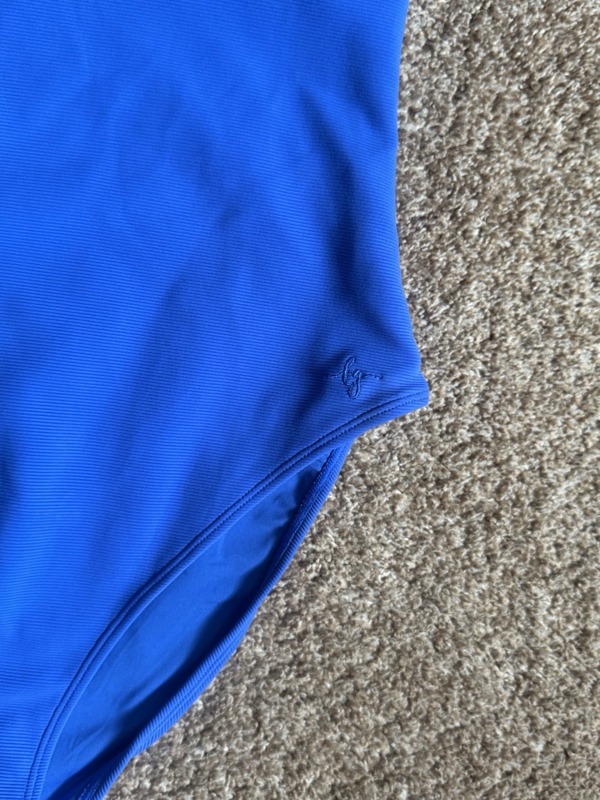 Love And Grow Womens Ribbed Royal Blue One Piece Swimsuit Size medium NWT