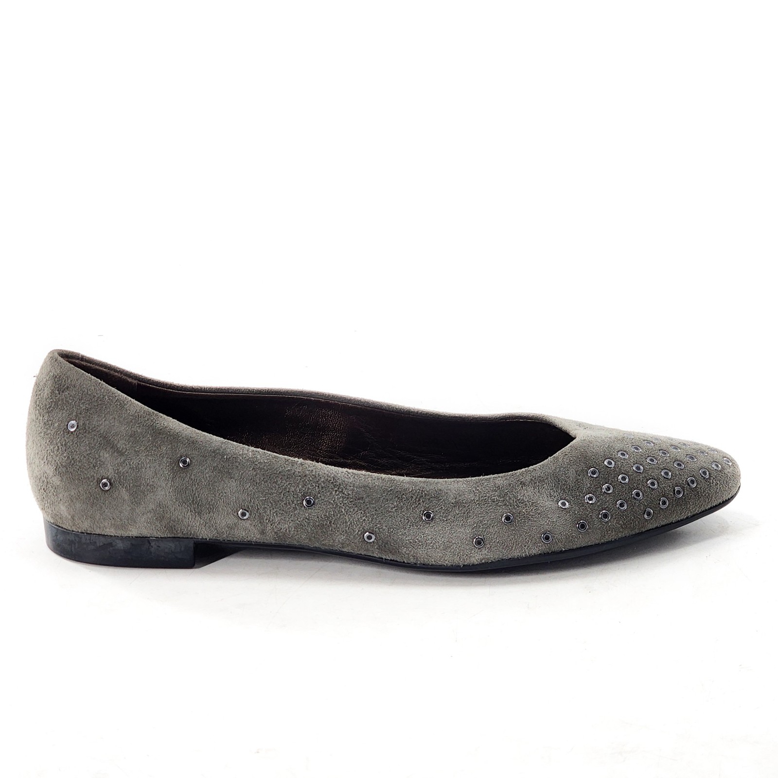 AGL Attilio Giusti Leombruni Suede Grommet Studded Ballet Flats $340 Size 38 7