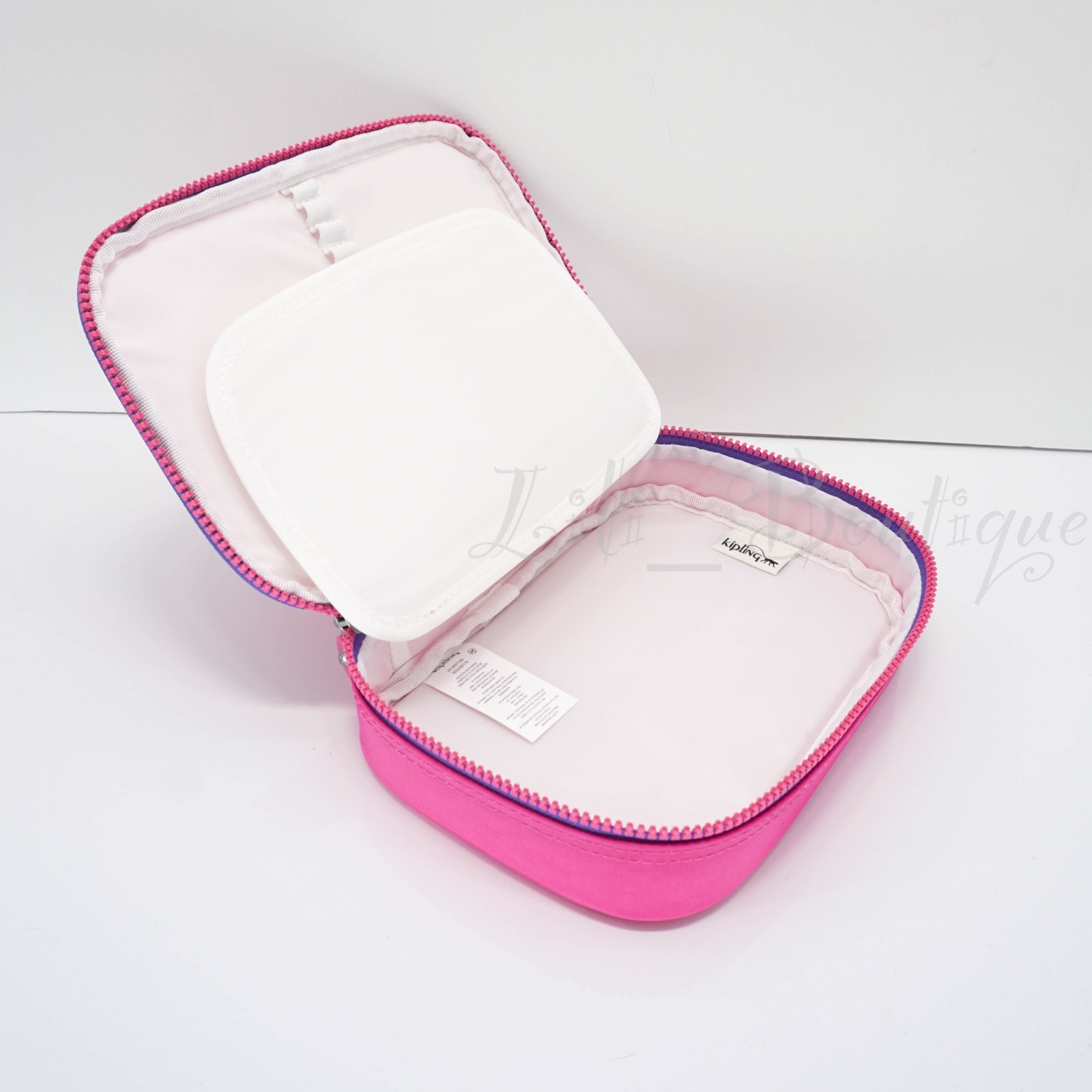Kipling 100 Pens Case Pencil Accessory Box Polyamide AC3657 Azalea Pink NWT $54
