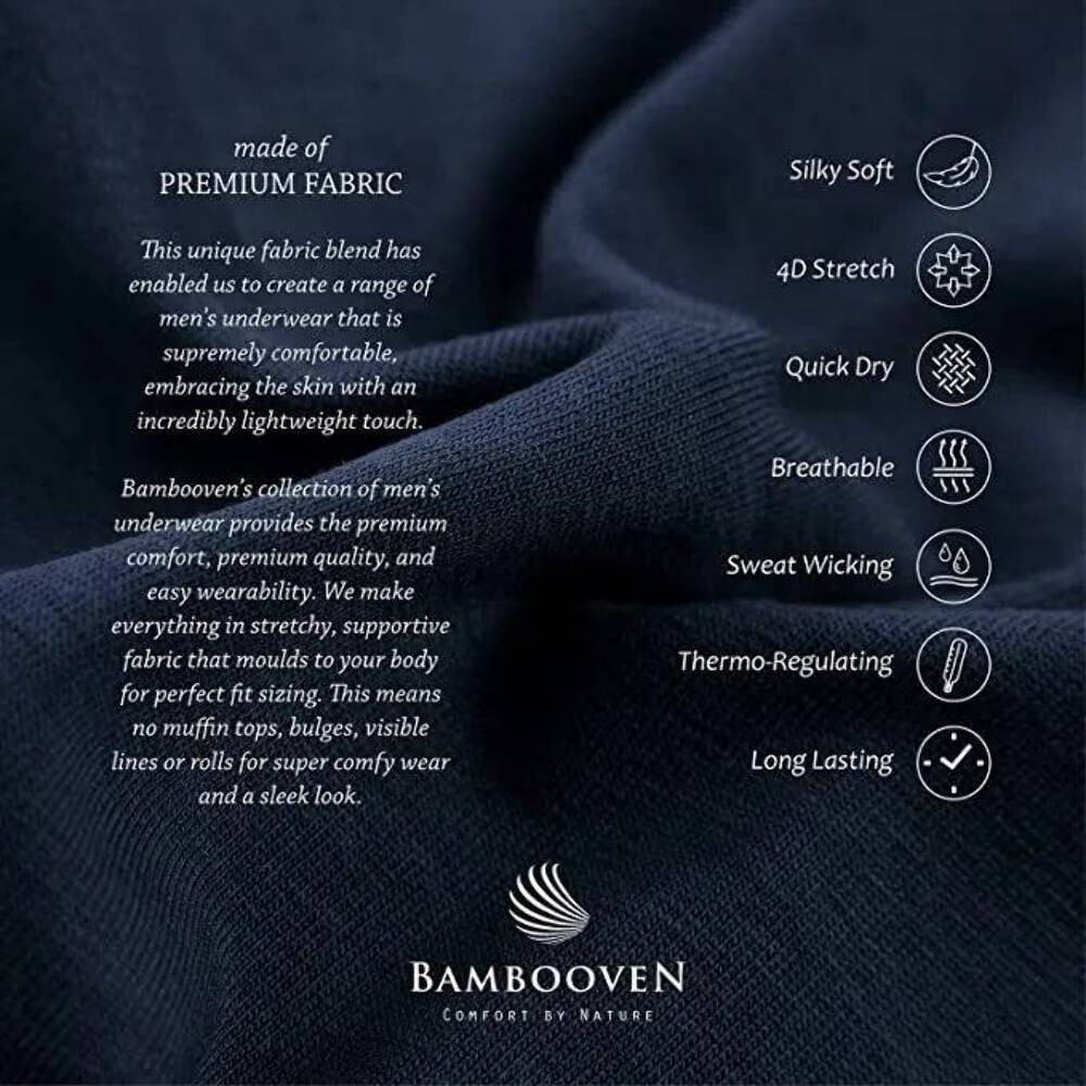 Men’s Bamboo Briefs with Pouch – 4-Pack Soft & Breathable Underwear