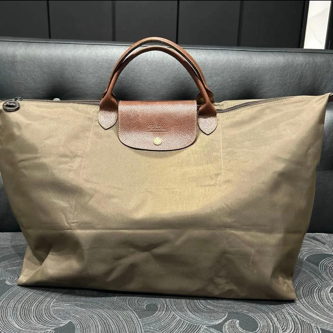 LONGCHAMP Le Pliage Tote Bag Khaki Large Capacity Women’s