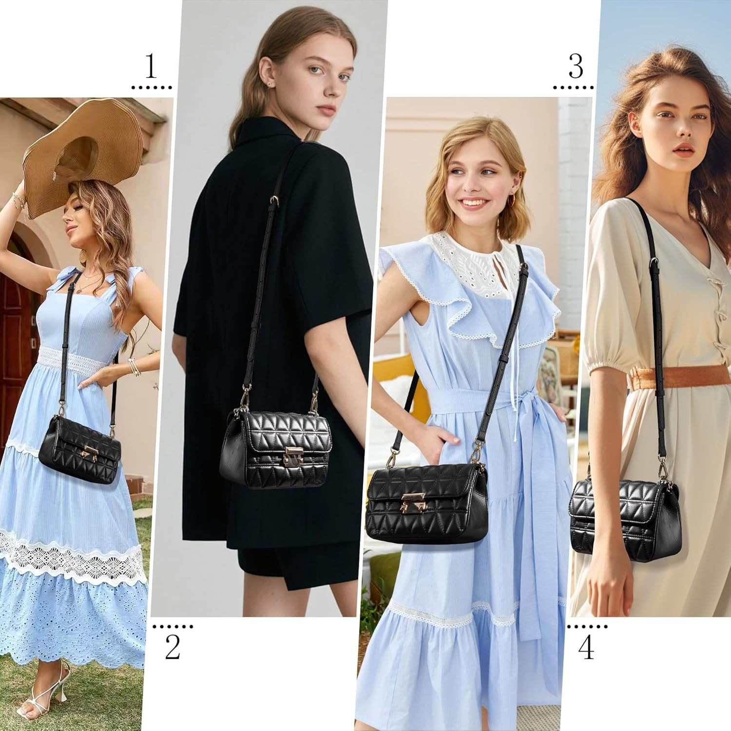 PU Leather Purse Strap Replacement Crossbody Adjustable Long Thin Handmade Shoul