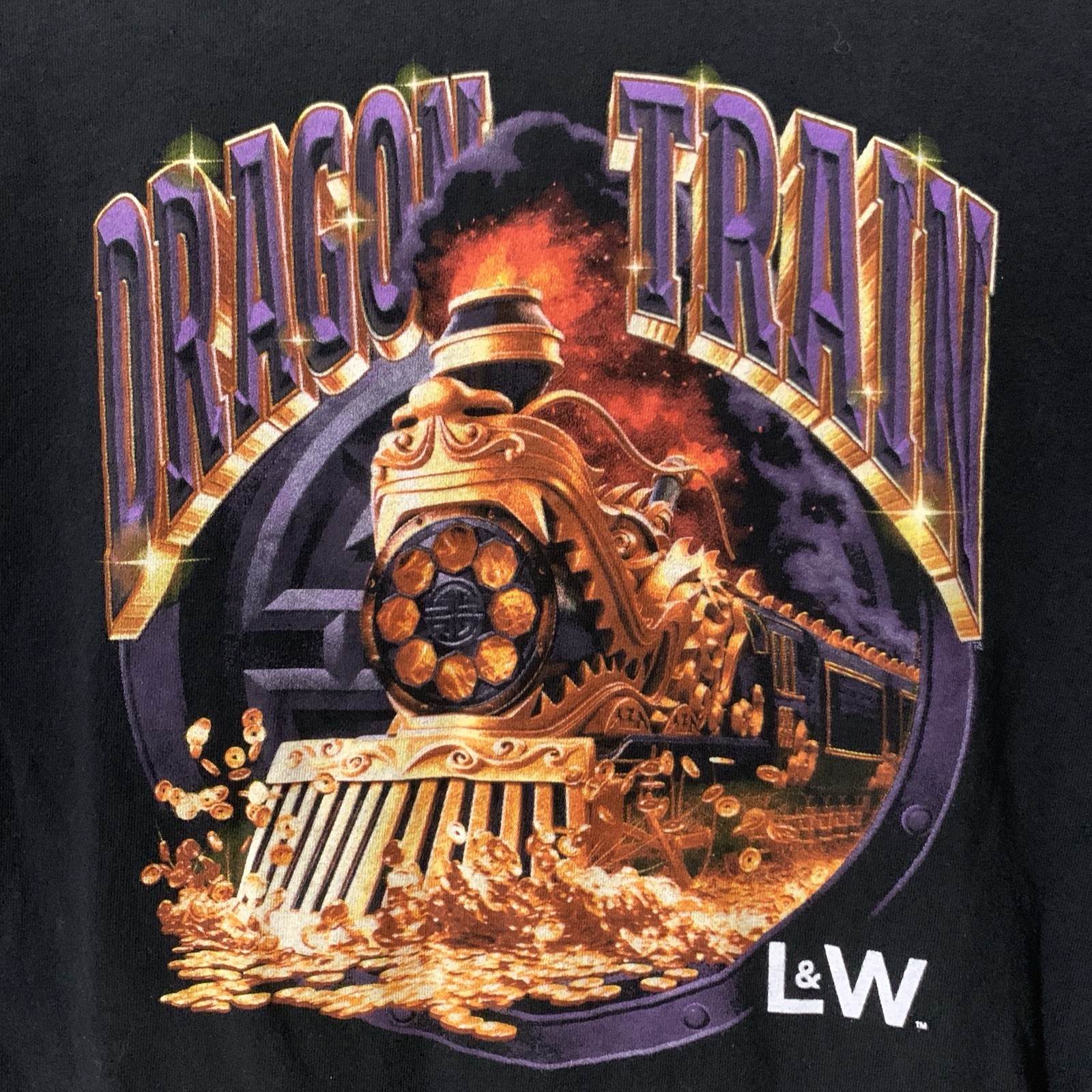 Light & Wonder Slot Machine Shirt Dragon Train Mens XL Discontinued
