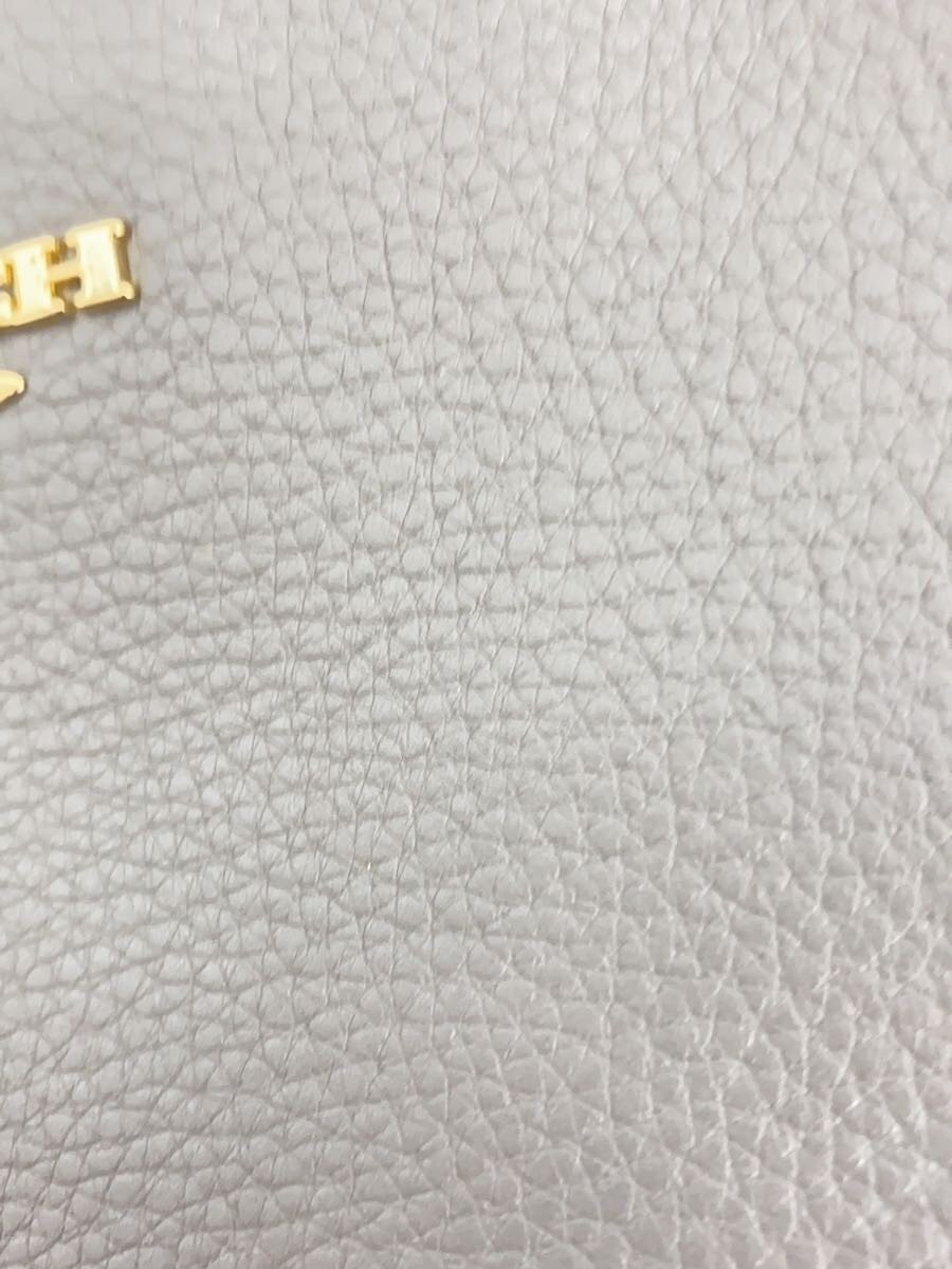 COACH Shoulder Bag Leather GRY F1992