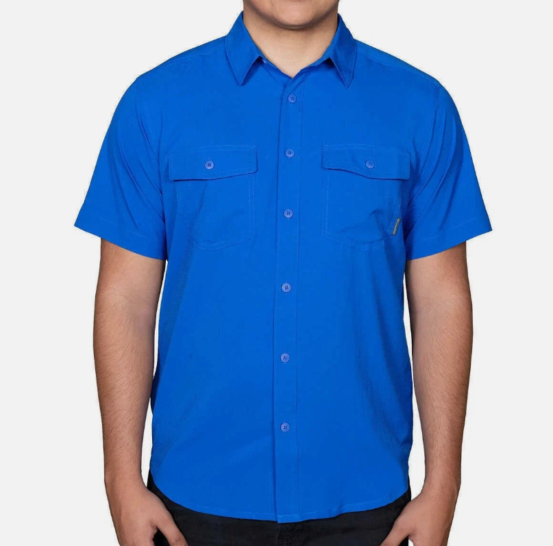Columbia Men’s Utilizer II Solid Short Sleeve Shirt, Bright Indigo, Size S/P