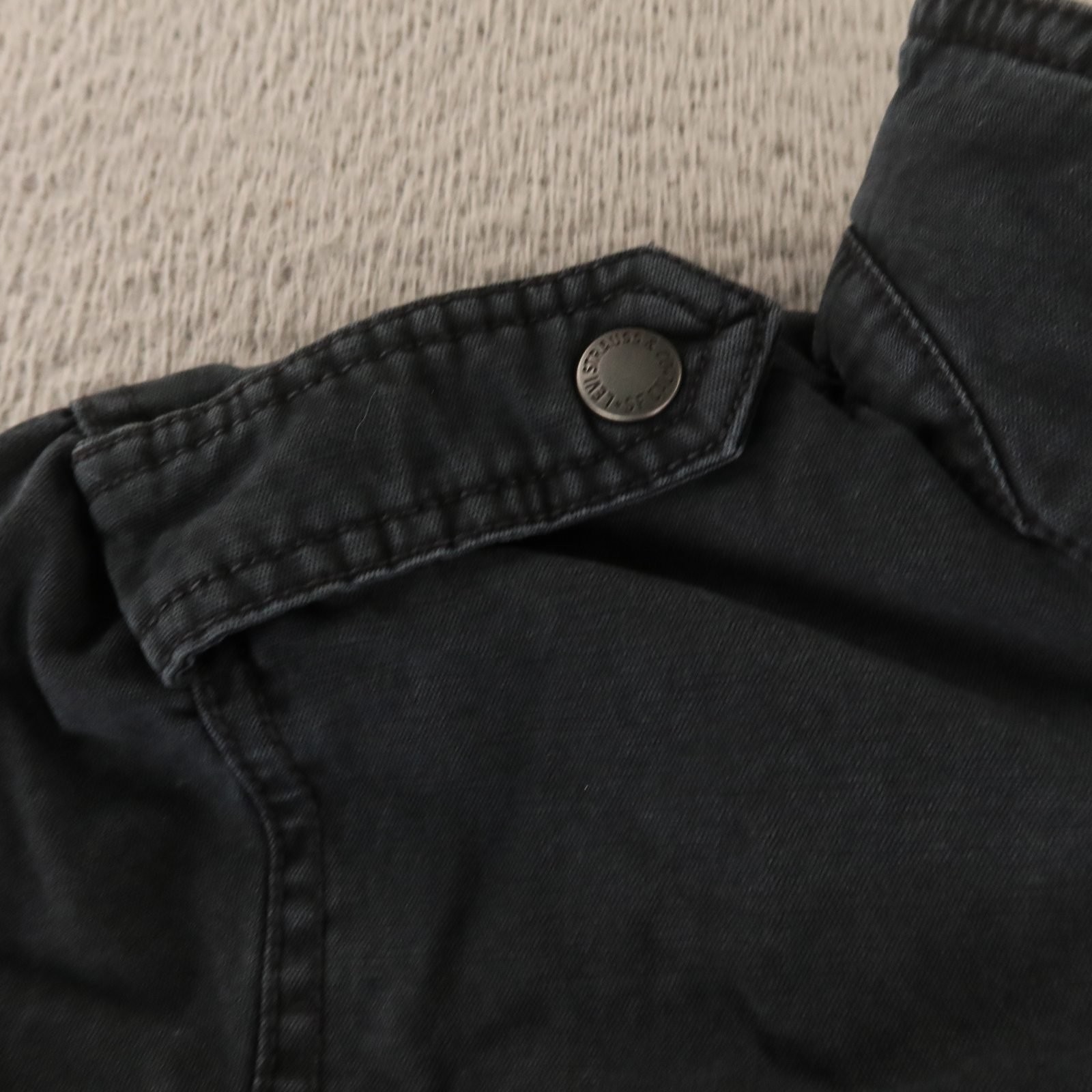 Levis Jacket Mens M Black 100% Cotton Duck Canvas Fleece Lined Military Field