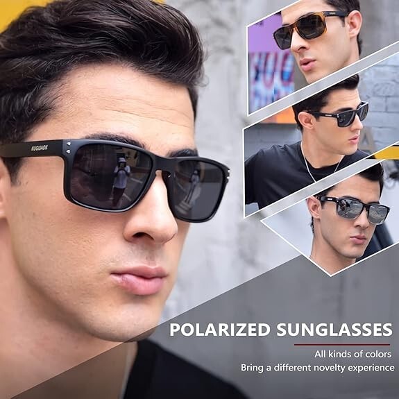 Tac Polarized Square Sunglasses for Men Women Driving Sports UV400 Sun Glasses