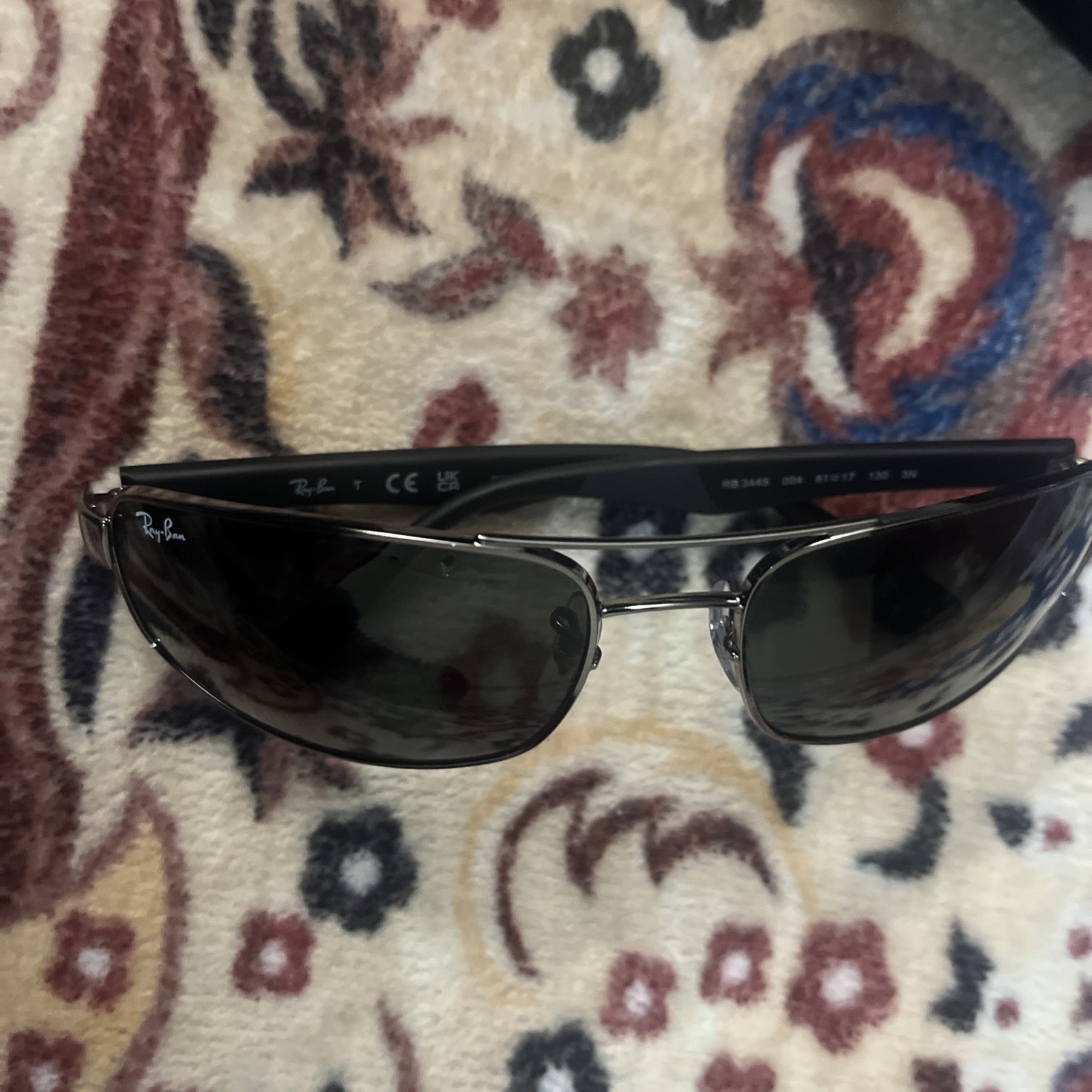 RAY BAN RB3445 Black Rectangle Unisex Sunglasse 61 mm