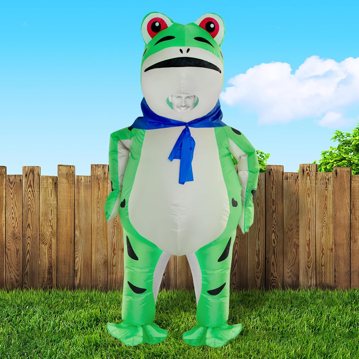 Inflatable Costume Adult Frog Halloween Cute Animal Costumes Funny Blow up Suit