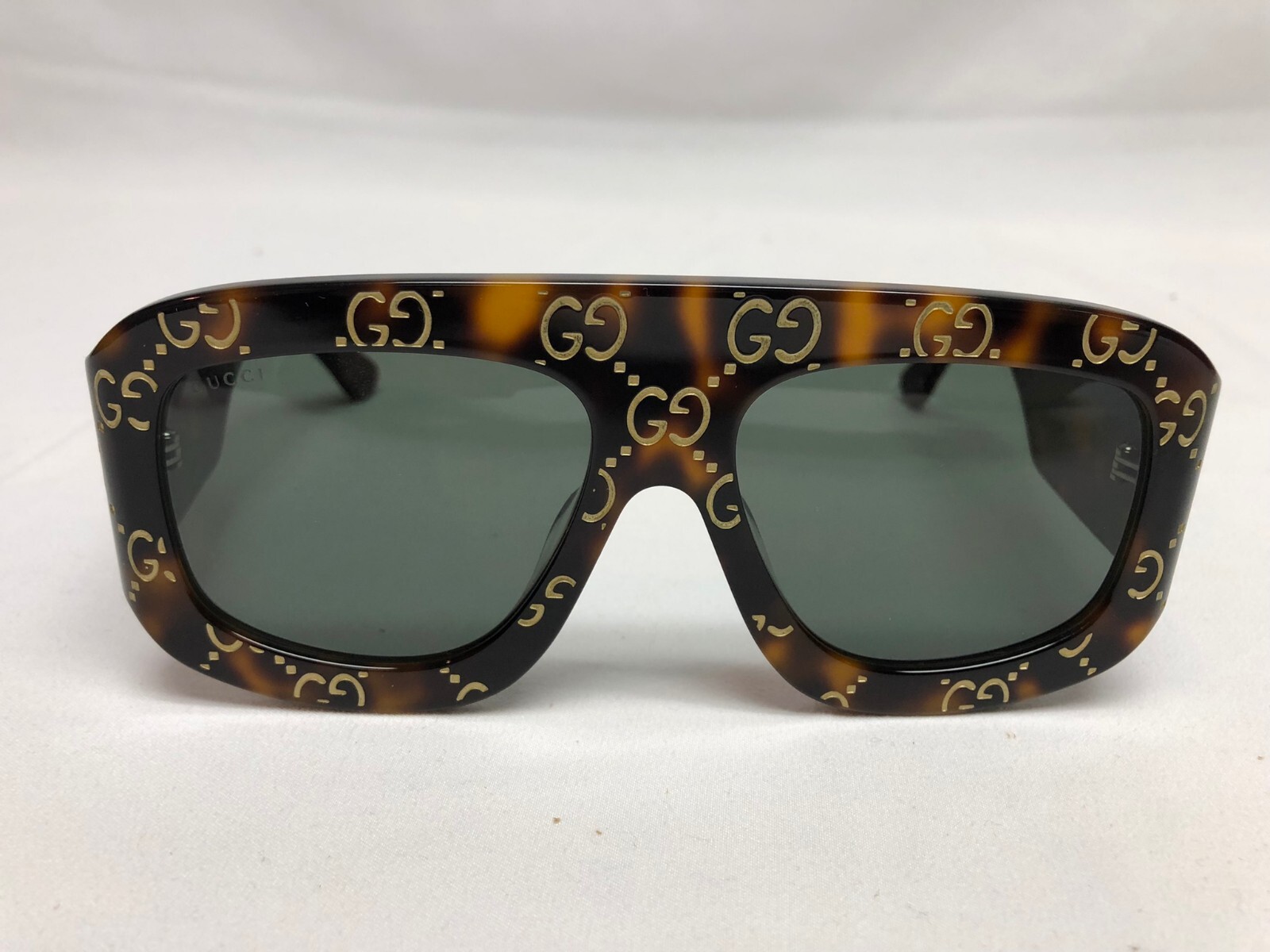 Authentic New Gucci tortoise Square Women’s Sunglasses GG0980S Gray Lens