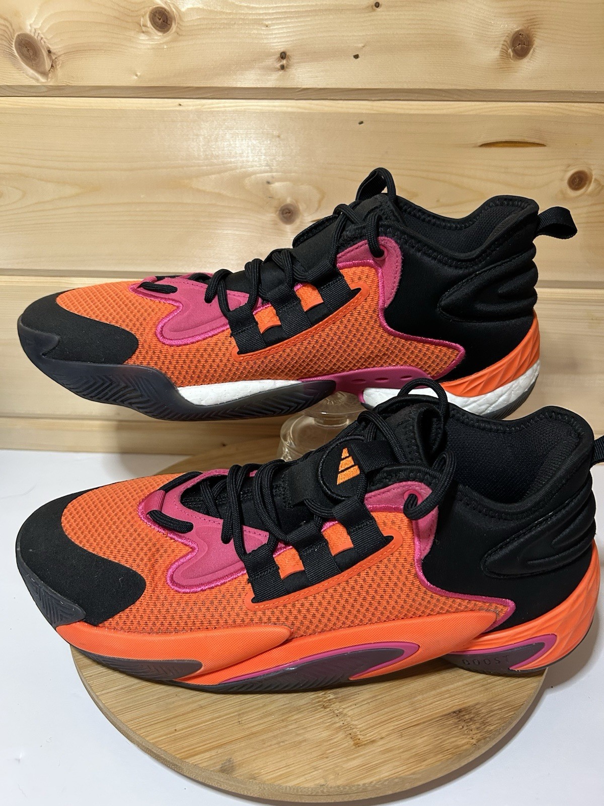 adidas BYW SELECT SHOES Core Black/Impact Orange/Team Real Magenta Men’s Sz 12.5