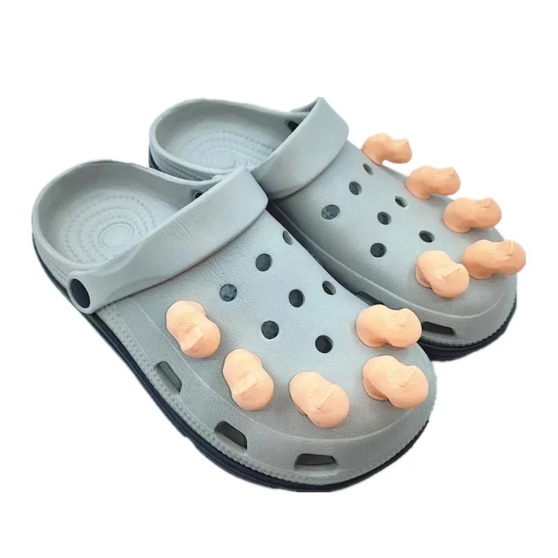 Funny Big Toes Charms Set of 5 for Crocs Comedy Accessories Gifts