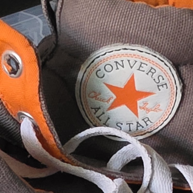 Converse Chuck Taylor All Star Men’s High Top Lace-Up Sneakers Gray/Orange/White